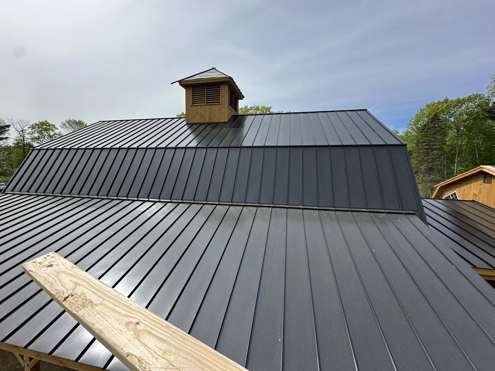 Finished standing-seam metal roof